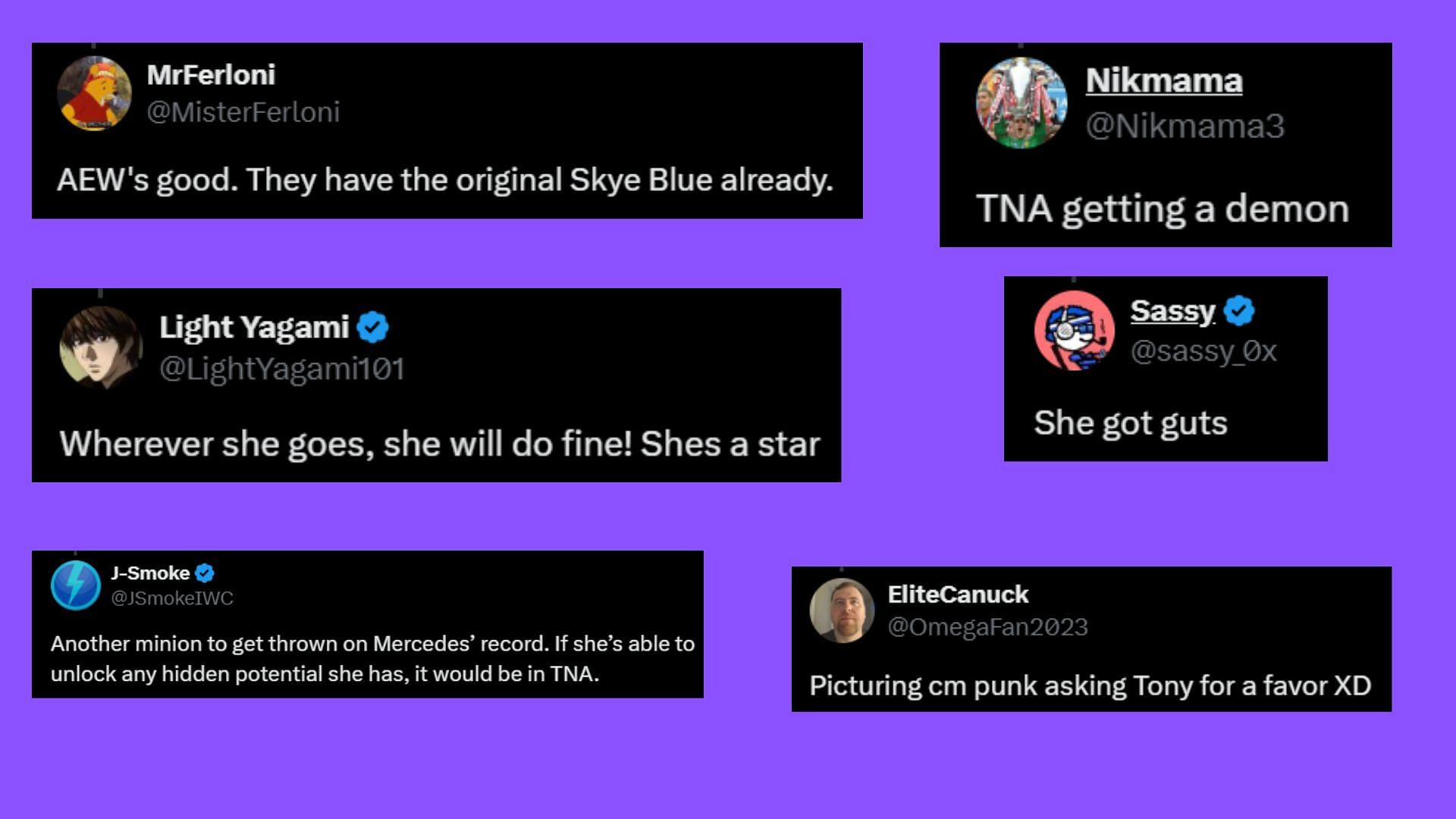 Fan reactions on X.